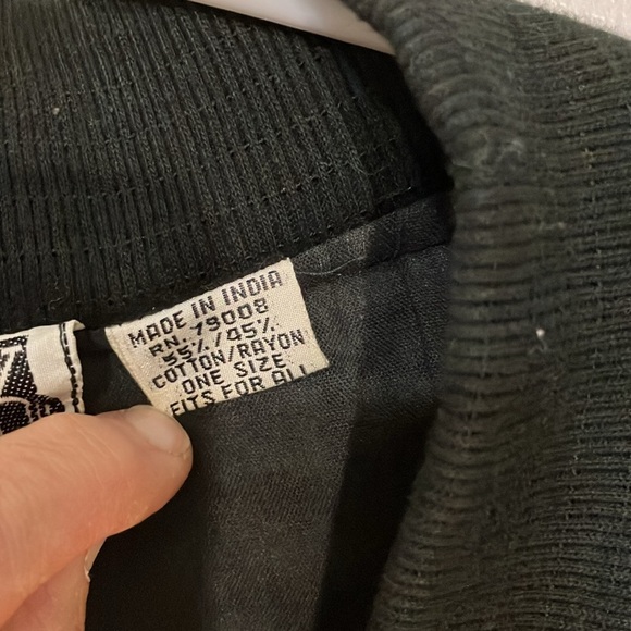 Talk Of America Vintage 80’s velour insulated jacket with beads zippers OS - Picture 5 of 17